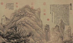一幅旷世祝寿佳作，师恩浩荡，庐山弥高——沈周《庐山...