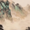 他的山水画结合中国传统山水与日本朦胧画法，成岭南一...