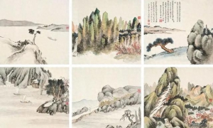 林纾《仿马远山水册》：艺术传承与个人情怀的完美融合