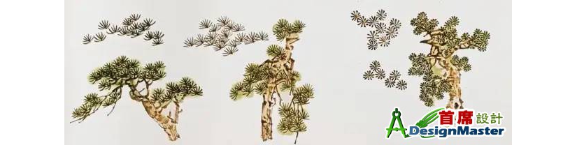 国画技法 松树的各种画法