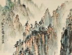 《黄山云烟》——胡玉德老师黄山国画小青绿课稿